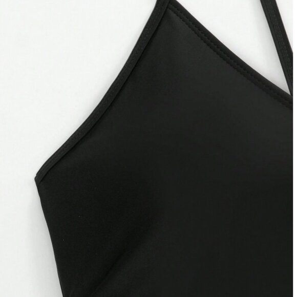 Classic Cut Out Ring Linked One Piece Swimsuit black - Picture 6 of 8